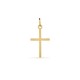 Pendente de cruz plana em ouro amarelo 18K
