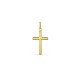 Colgante cruz de oro amarillo de 18K tubular mediana