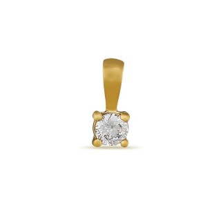 Colgante de oro amarillo de 18K con circonita engastada