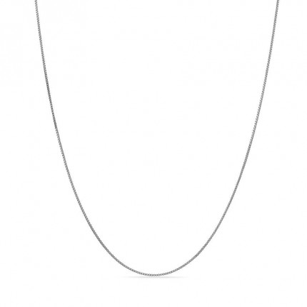 Cadena de oro blanco de 18K veneciana de 0.6 mm