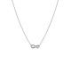 Colar em ouro branco 18K pendente infinito e diamantes