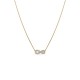 Colar em ouro amarelo 18K pendente infinito e diamantes
