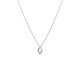 Colar em ouro branco 18K com folha decorada com diamantes