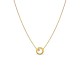 Collar de oro amarillo 18K con colgante circular y diamante