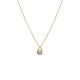 Collar de oro de 18K con colgante gota bicolor y diamante