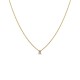 Colar em ouro 18K bicolor com pendente de diamante 0.10 ct