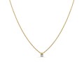 Collar de oro bicolor 18K con colgante de diamante 0.10 ct