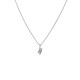 Colar em ouro branco 18K com pendente de 3 diamantes 0.03 ct