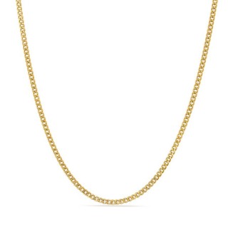 Fio em ouro amarelo 18K gourmette diamantada, 2,29 mm
