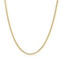 Fio em ouro amarelo 18K gourmette diamantada, 2,29 mm