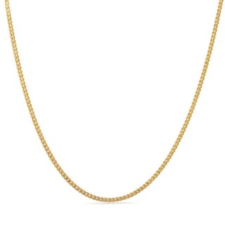 Cadena de oro amarillo de 18K gourmette diamantada, 1,86 mm