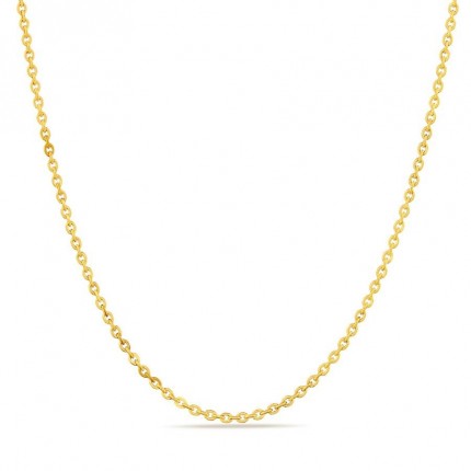 Fio em ouro amarelo 18K forçada redonda, 1,90 mm