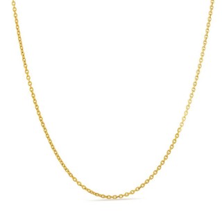 Cadena forzada redonda en oro amarillo de 18K, 1,64 mm