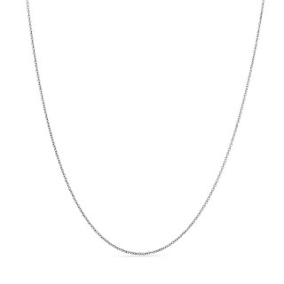 Fio em ouro branco 18K forçada redonda