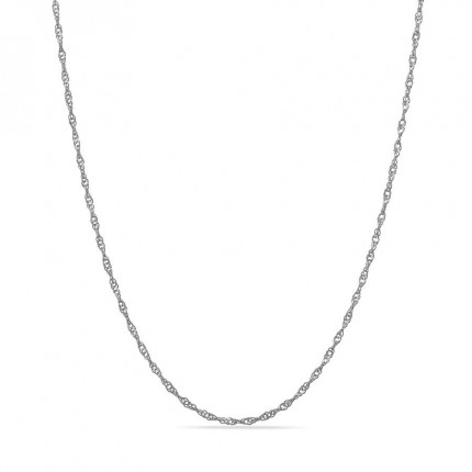 Fio singapura em ouro branco 18K 1.7 mm