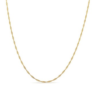 Fio singapura em ouro amarelo 18K, 1,2 mm de largura