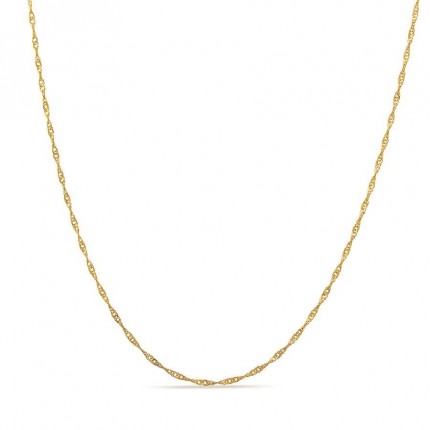Fio singapura em ouro amarelo 18K, 1,2 mm de largura