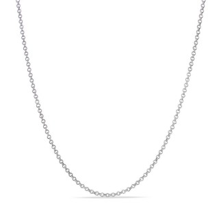 Cadena de oro blanco de 18K rolo