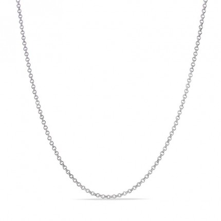 Cadena de oro blanco de 18K rolo