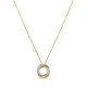Colar em ouro 18K bicolor com pendente circular