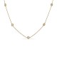 Collar de oro amarillo de 18K con 7 chatones de circonitas