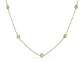 Colar em ouro amarelo 18K com 7 chatons de zircónias