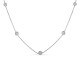 Colar em ouro branco 18K com 7 chatons de zircónias