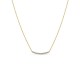 Colar em ouro amarelo 18K com barra horizontal de zircónias
