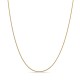Cadena de oro amarillo de 18K cola de ratón 0.8 mm