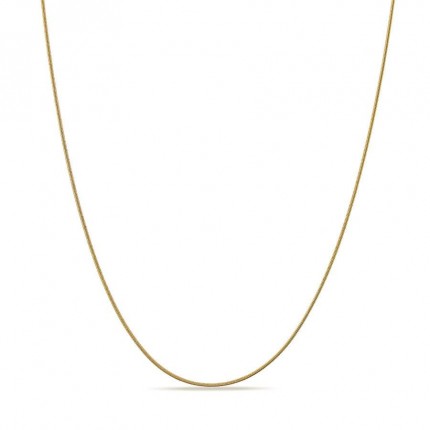 Cadena de oro amarillo de 18K cola de ratón 0.8 mm
