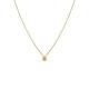 Collar de oro amarillo 18K con diamante 0.08 ct en chatón