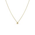 Colar em ouro amarelo 18K com diamante de 0.08 ct em chaton