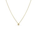 Colar em ouro amarelo 18K com diamante de 0.08 ct em chaton