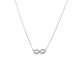 Colar em ouro branco 18K  símbolo do infinito de zircónias de 42 cm