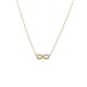 Colar em ouro amarelo 18K  o símbolo infinito de zircónias de 42 cm