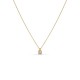 Collar de oro amarillo de 18K de 42 cm y colgante de cirita mediana