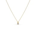 Colar em ouro amarelo 18K de 42 cm e pendente médio de zircónia