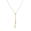 Colar em ouro amarelo 18K com pendentes triangulares de 42 cm