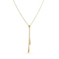 Collar de oro amarillo de 18K con colgantes triangulares de 42 cm
