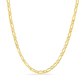 Cadena de oro amarillo de 18K programada 1x1 - 4 mm