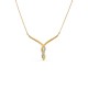 Collar de oro amarillo de 18K entrelazado con diamantes de 42 cm