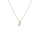 Collar de oro amarillo 18K. y colgante con diamantes