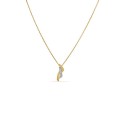 Colar em ouro amarelo 18K e pendente com diamantes