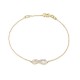Pulsera de oro amarillo 18K símbolo infinito de diamantes