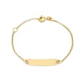 Pulsera identidad bebé de oro amarillo 18 K con cadena 3x1