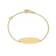 Pulsera identidad bebé formato oval de oro amarillo 18K