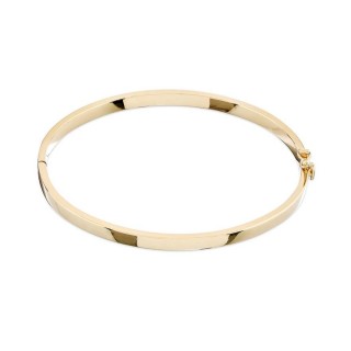 Pulsera de oro amarillo de 18K rígida con perfil rectangular