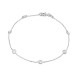 Pulseira em ouro branco 18K com zircónias chatón