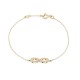 Pulsera de oro amarillo 18K símbolo infinito de circonitas