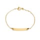 Pulseira em ouro amarelo 18K de identidade correia gourmette